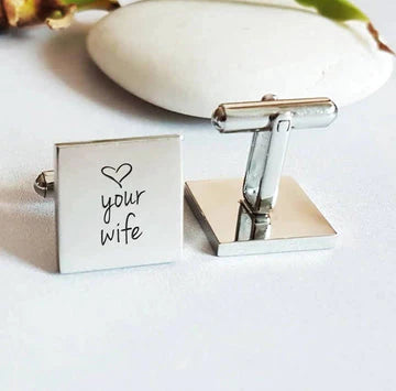 Custom Square Engraved Cufflinks