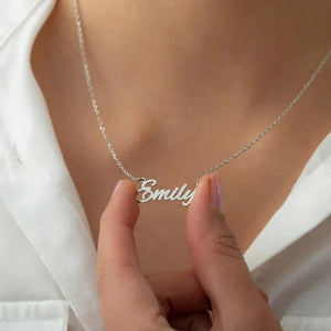 Customized 925 Sterling Name Necklace For Women Birthday Gift