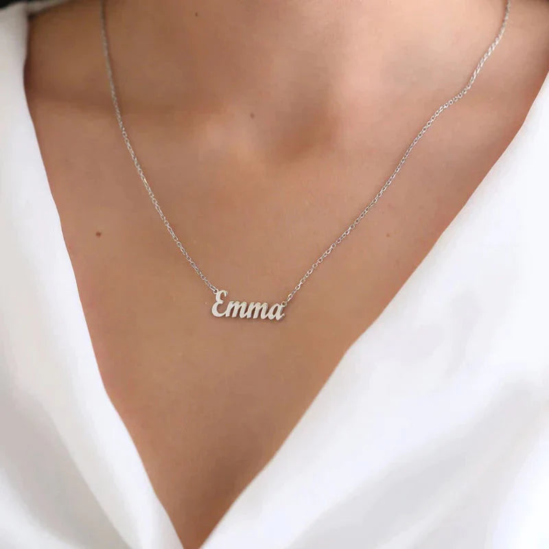 Customized 925 Sterling Name Necklace For Women Birthday Gift