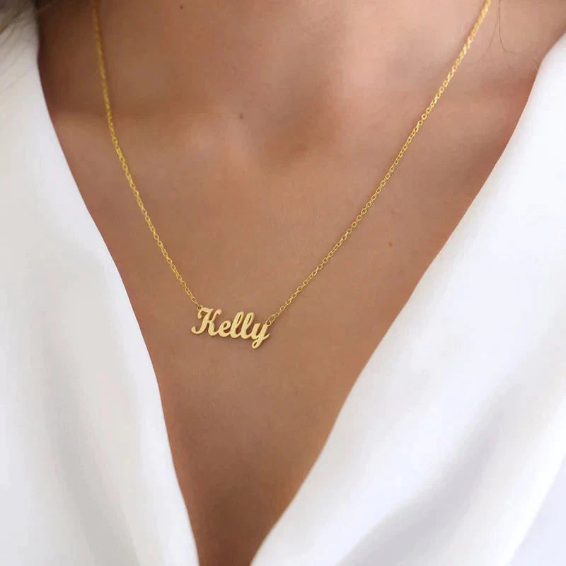 Customized 925 Sterling Name Necklace For Women Birthday Gift