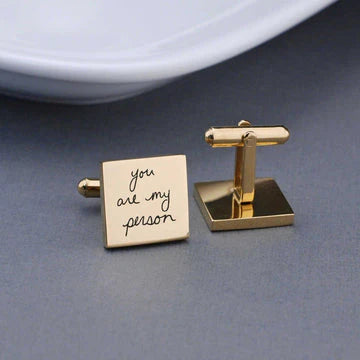 Custom Square Engraved Cufflinks