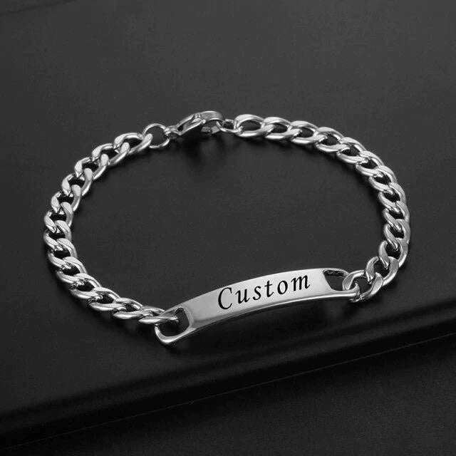 Unisex Engrave Name Bracelet